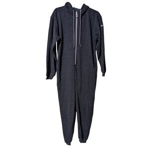 Fabletics Forever Fleece Size S Purple and Gray Hooded One Piece with Pockets